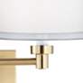 Barnes and Ivy Alta Double Shade Warm Gold Swing Arm Plug-In Wall Lamp