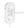 Barnes and Ivy Amelie Pleated Shade White Swing Arm Plug-In Wall Lamp