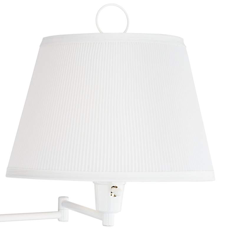 Image 2 Barnes and Ivy Amelie White Swing Arm Plug-In Wall Lamps Set of 2 more views