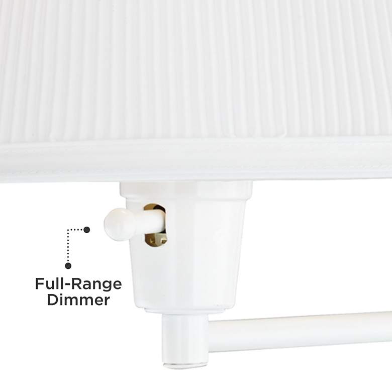 Image 3 Barnes and Ivy Amelie White Swing Arm Plug-In Wall Lamps Set of 2 more views