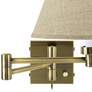 2_Barnes and Ivy Antique Brass Empire Shade Swing Arm Wall Lamps Set of 2 more views