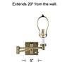 Barnes and Ivy Antique Brass Plug-In Swing Arm Wall Light Base