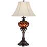 3_Barnes and Ivy Astor 38" Bronze and Tortoise Glass Traditional Lamp more views