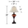 5_Barnes and Ivy Astor 38" Bronze and Tortoise Glass Traditional Lamp more views