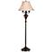 Barnes and Ivy Astor 63" High Bronze Tortoise Shell Font Floor Lamp