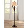 Thumbnail1 of Barnes and Ivy Astor 63" High Bronze Tortoise Shell Font Floor Lamp