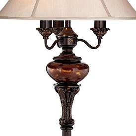 Image5 of Barnes and Ivy Astor 63" High Bronze Tortoise Shell Font Floor Lamp more views