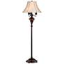 Barnes and Ivy Astor 63" High Bronze Tortoise Shell Font Floor Lamp