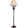 Barnes and Ivy Astor 63" High Bronze Tortoise Shell Font Floor Lamp