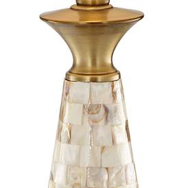 Image3 of Barnes and Ivy Berach 29 3/4" Mother of Pearl Luxe Coastal Table Lamp more views