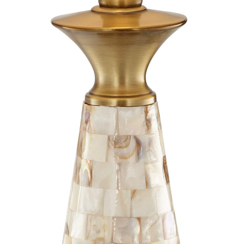 Image 3 Barnes and Ivy Berach 29 3/4" Mother of Pearl Luxe Coastal Table Lamp more views