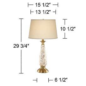 Image5 of Barnes and Ivy Berach 29 3/4" Mother of Pearl Luxe Coastal Table Lamp more views