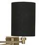2_Barnes and Ivy Black Cylinder Shade Antique Brass Plug-In Swing Arm Lamp more views