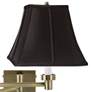 2_Barnes and Ivy Black Shade Antique Brass Plug-In Swing Arm Wall Lamp more views