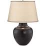 Barnes and Ivy Brighton 27 1/4" Hammered Bronze Lamp with USB Dimmer