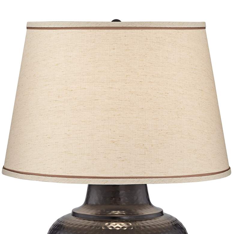 Image 4 Barnes and Ivy Brighton 27 1/4" Hammered Bronze Table Lamps Set of 2 more views