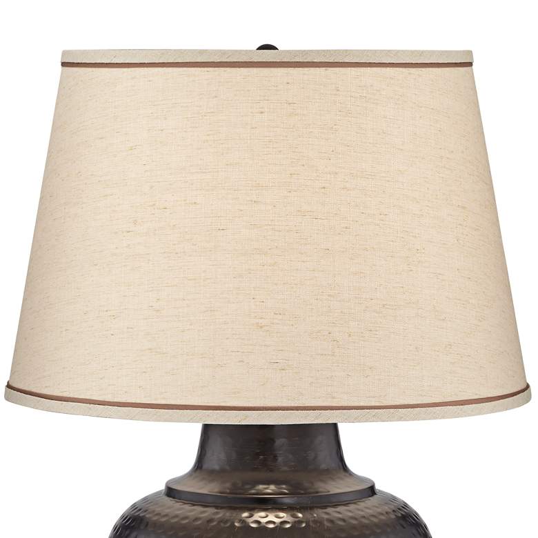 Image 5 Barnes and Ivy Brighton 27 1/4" Hammered Pot Bronze Table Lamp more views