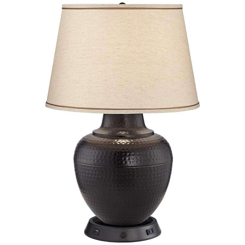 Image 2 Barnes and Ivy Brighton Bronze Lamp with Dimmable USB Workstation Base