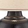 Barnes and Ivy Brighton Hammered Bronze Table Lamp with Table Top Dimmer