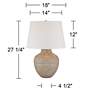 Barnes and Ivy Brighton Hammered Pot Farmhouse Table Lamps Set of 2