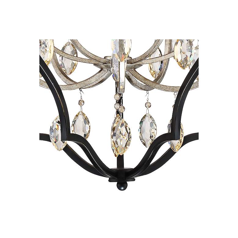 Image 5 Barnes and Ivy Clara 27" Black and Antique Silver 5-Light Chandelier more views