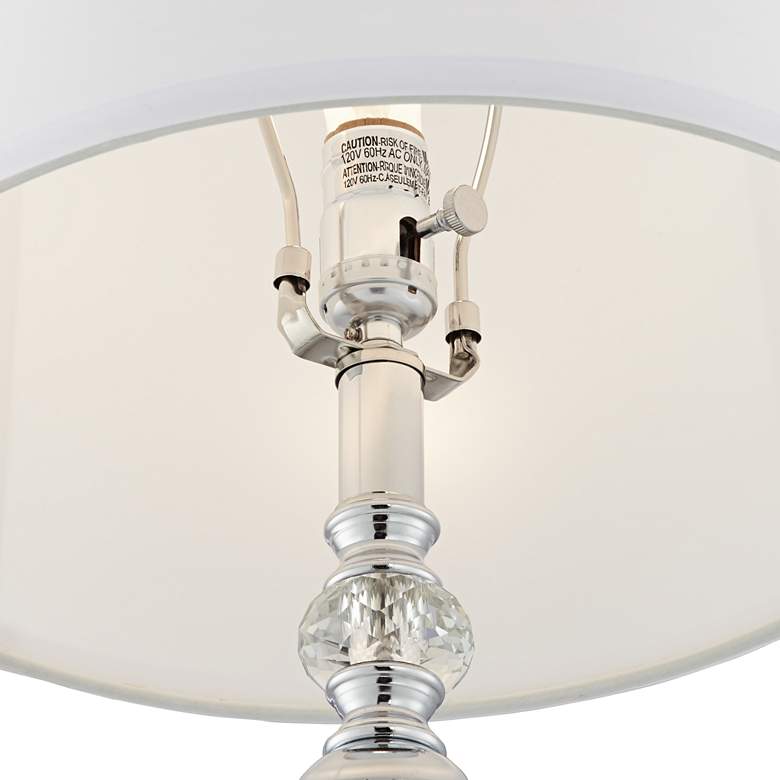 Image 3 Barnes and Ivy Derby Collection Chrome 3-Piece Floor and Table Lamp Set more views
