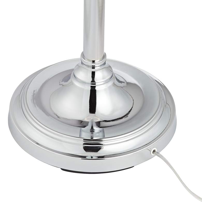 Image 5 Barnes and Ivy Derby Collection Chrome 3-Piece Floor and Table Lamp Set more views