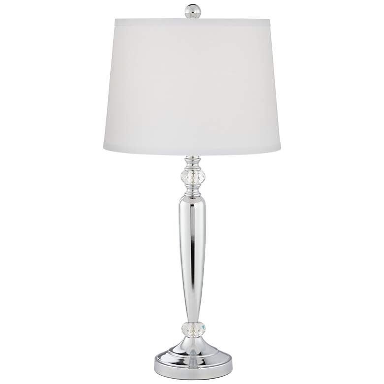 Image 6 Barnes and Ivy Derby Collection Chrome 3-Piece Floor and Table Lamp Set more views