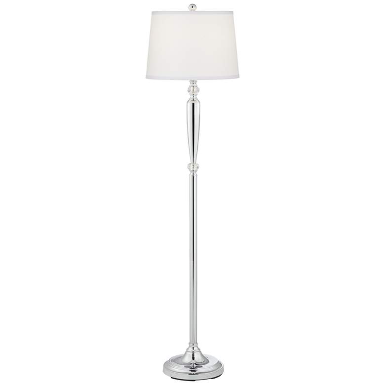Image 7 Barnes and Ivy Derby Collection Chrome 3-Piece Floor and Table Lamp Set more views
