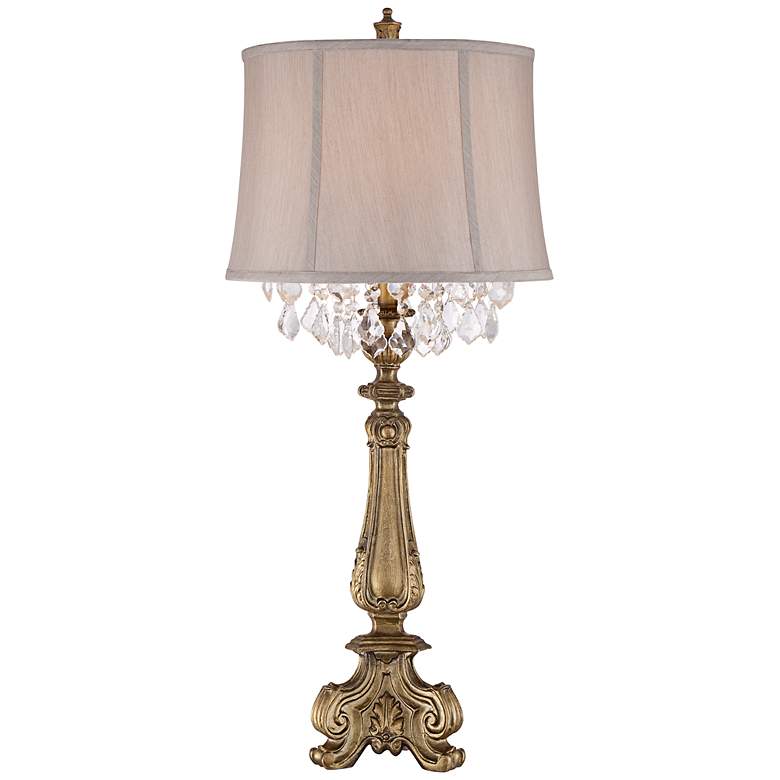 Image 3 Barnes and Ivy Dubois 37 1/4" Crystal Spray Traditional Console Lamp