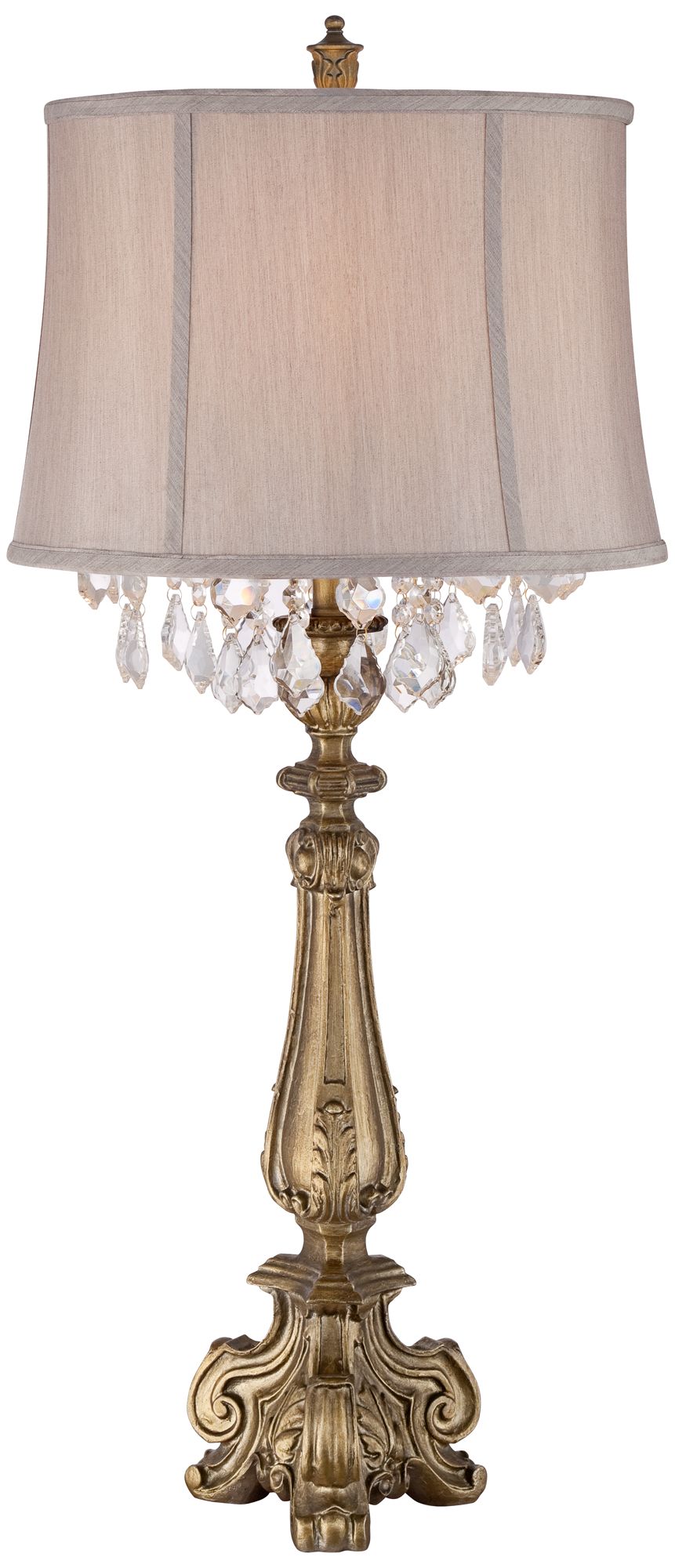 Barnes and Ivy Dubois 37 1/4" Crystal Spray Traditional Console Lamp in scene