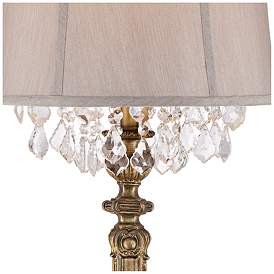Image4 of Barnes and Ivy Dubois Antique Gold and Crystal Console Table Lamps Set of 2 more views