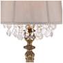 Thumbnail4 of Barnes and Ivy Dubois Antique Gold and Crystal Console Table Lamps Set of 2 more views