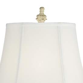Image3 of Barnes and Ivy Duval 34 1/2" French White Table Lamp with Crystals more views