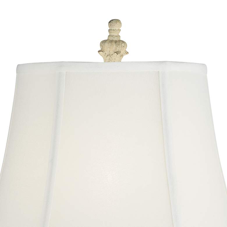 Image 3 Barnes and Ivy Duval 34 1/2 inch French White Table Lamp with Crystals more views
