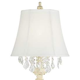 Image4 of Barnes and Ivy Duval 34 1/2" French White Table Lamp with Crystals more views