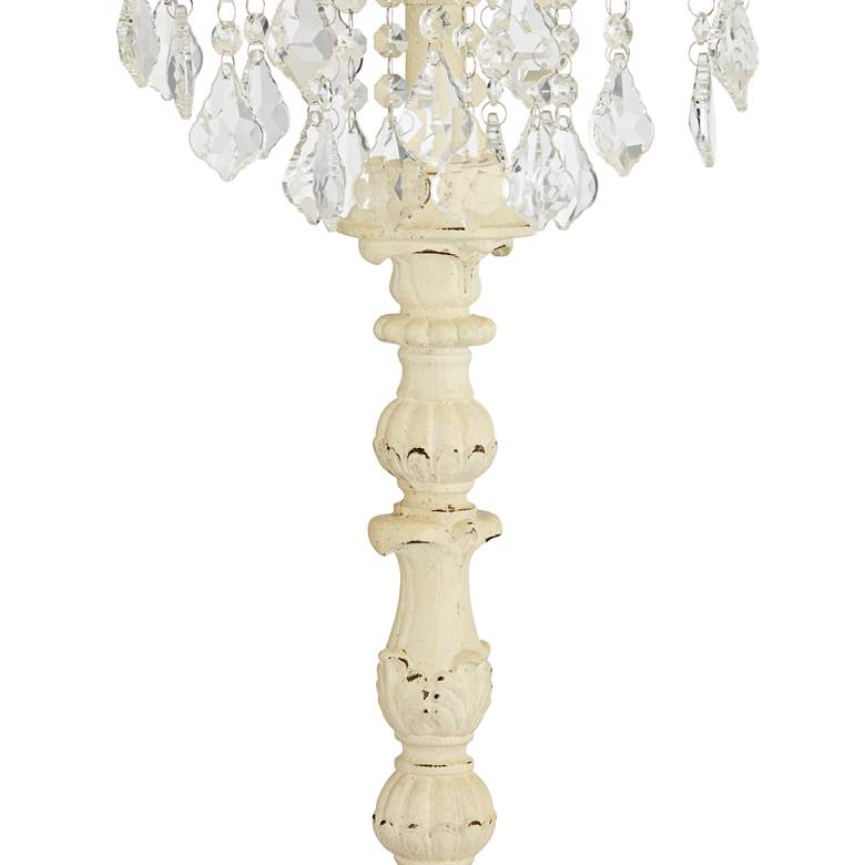 Image 5 Barnes and Ivy Duval 34 1/2 inch French White Table Lamp with Crystals more views