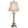 Barnes and Ivy Duval 34" Crystal Accents French Candlestick Table Lamp