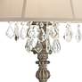 Barnes and Ivy Duval 34" Crystal Accents French Candlestick Table Lamp