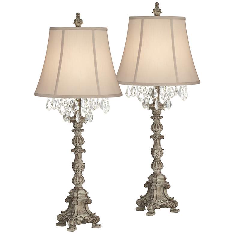 Image 2 Barnes and Ivy Duval 34" French Candlestick Buffet Lamps Set of 2
