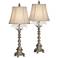 Barnes and Ivy Duval 34" French Candlestick Buffet Lamps Set of 2