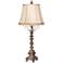 Barnes and Ivy Duval 34" Gold Shade French Crystal Table Lamp