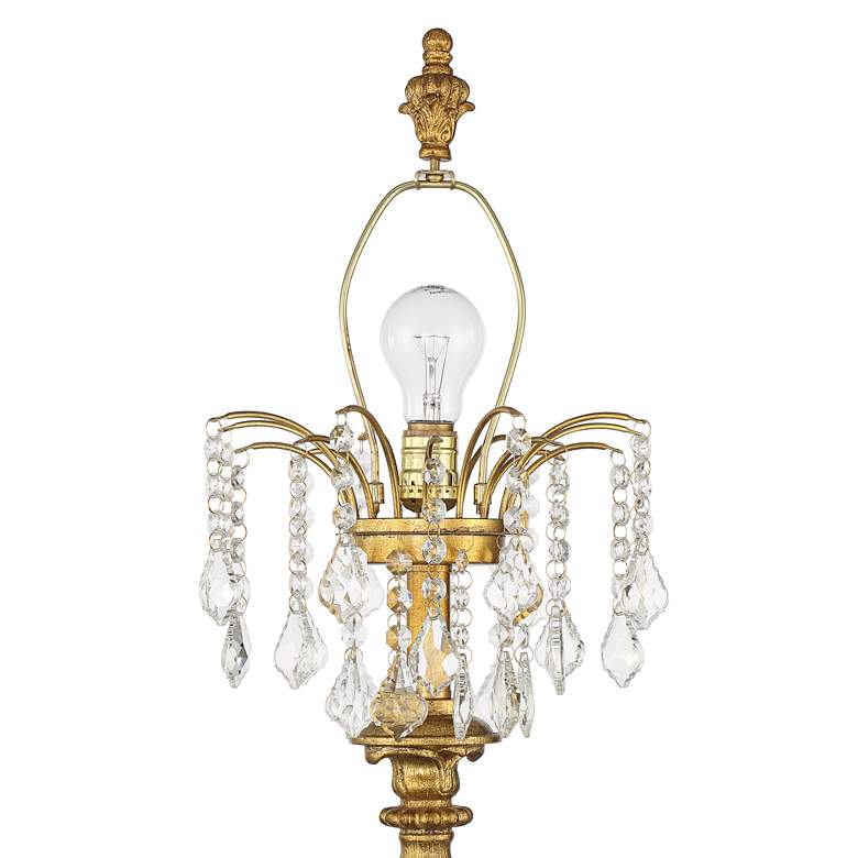 Image 5 Barnes and Ivy Duval 34 inch High Gold and Crystal Candlestick Table Lamp more views