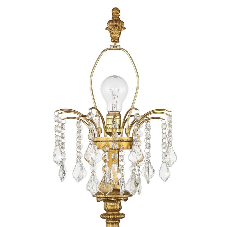 Image 5 Barnes and Ivy Duval 34" High Gold and Crystal Candlestick Table Lamp more views