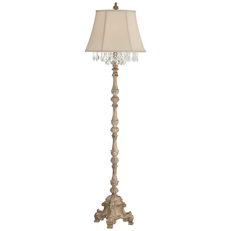 Image 2 Barnes and Ivy Duval 63 1/2 inch French Crystal Candlestick Floor Lamp