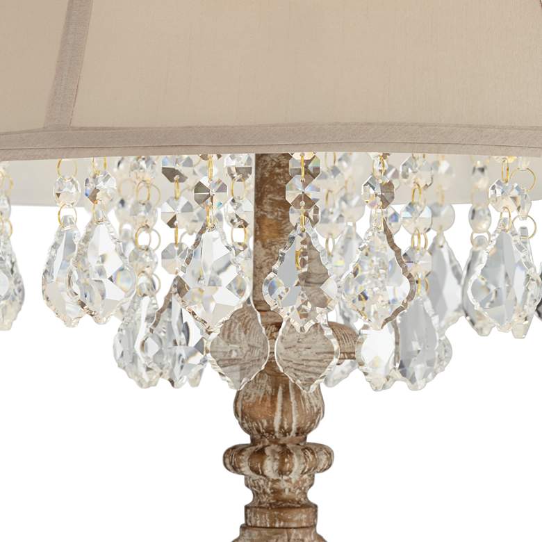 Image 3 Barnes and Ivy Duval 63 1/2" French Crystal Candlestick Floor Lamp more views