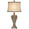 Barnes and Ivy Elle 33" Gold Table Lamp with Florentine Twist Shade