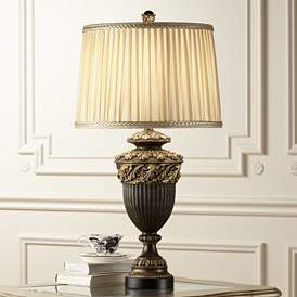 Image1 of Barnes and Ivy Florencio 31" Spanish Bronze Traditional Urn Table Lamp
