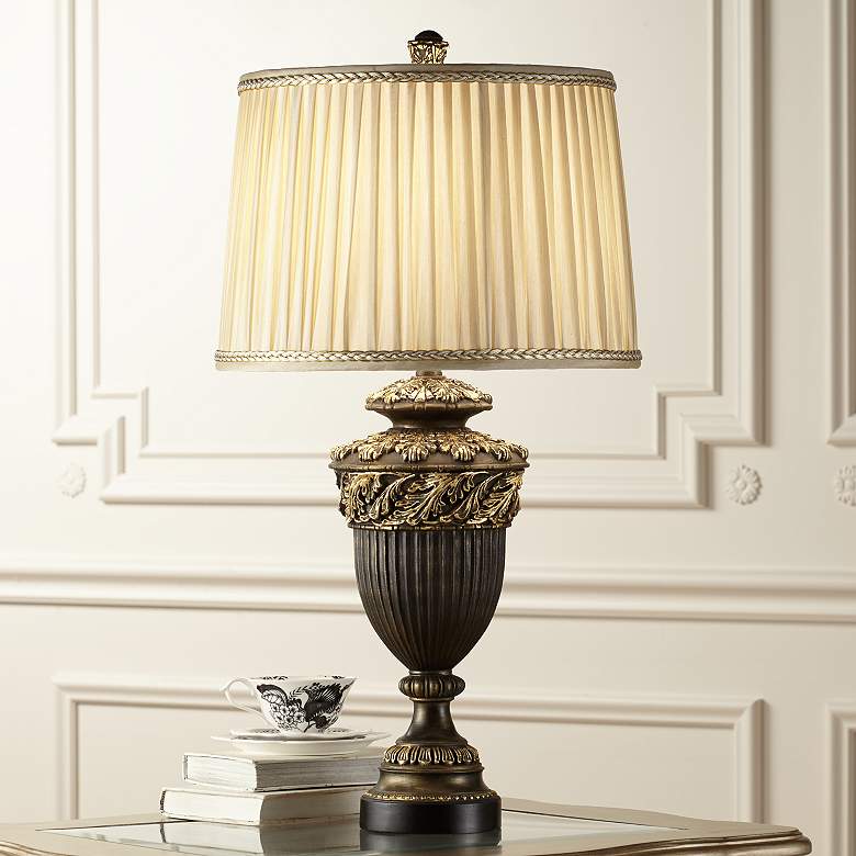 Image 1 Barnes and Ivy Florencio 31" Spanish Bronze Traditional Urn Table Lamp
