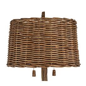 Image5 of Barnes and Ivy Forrest Sequoia Tree 61" Wicker Shade Rustic Floor Lamp more views